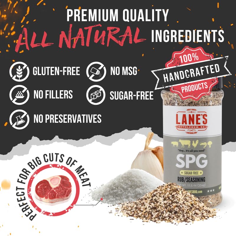 Lane's SPG seasoning on pork for a savory crust and aroma