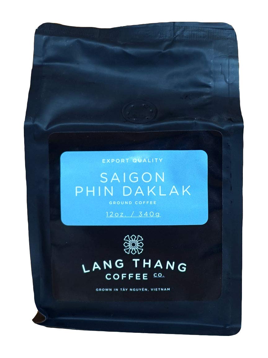 Lang Thang Coffee Saigon Phin Daklak coffee cup ready to savor Vietnamese drip flavor.
