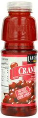 Langers Cranberry Juice Cocktail label close-up highlighting no high fructose corn syrup.
