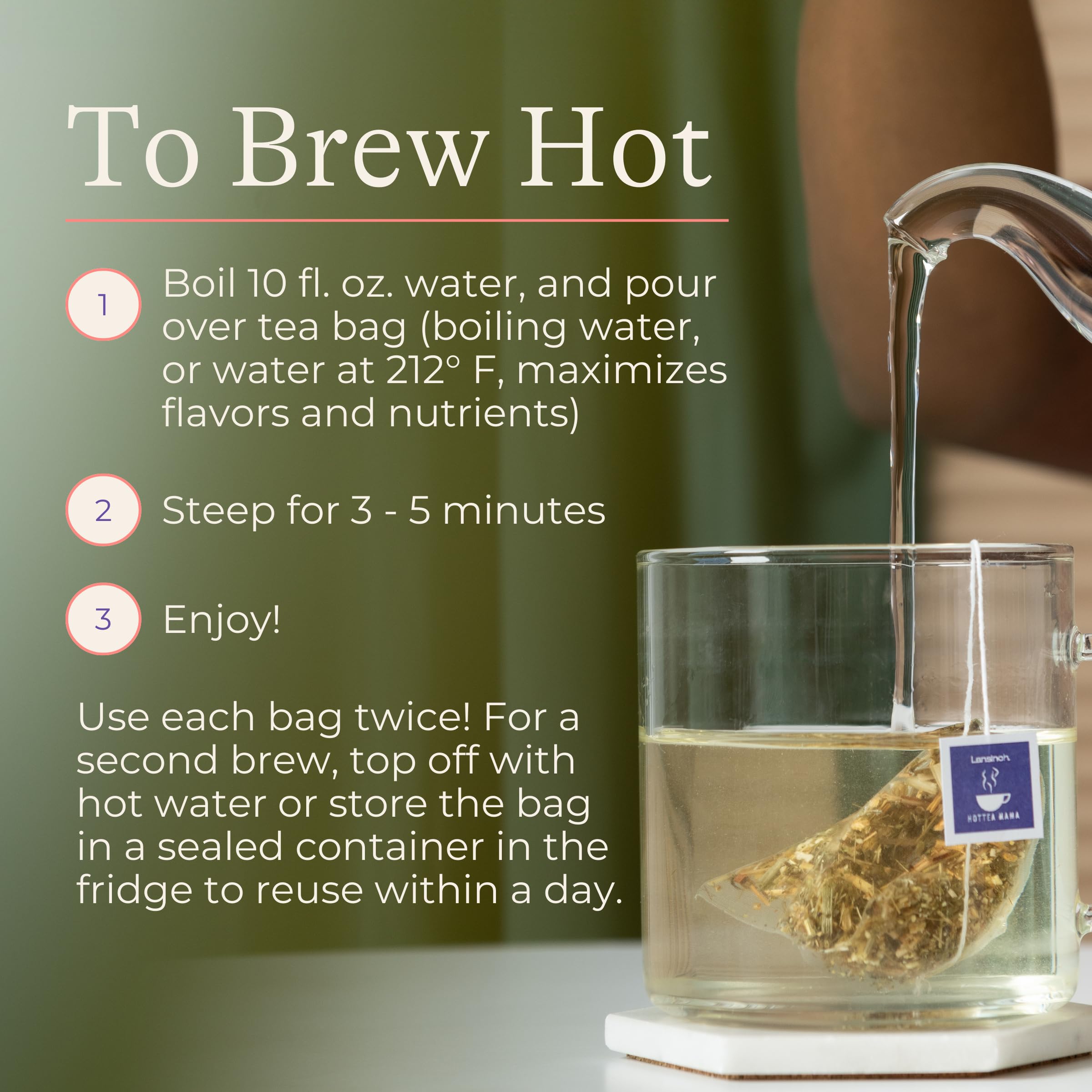 Lansinoh HotTea Mama Morning Rescue ginger root slices warming the tummy