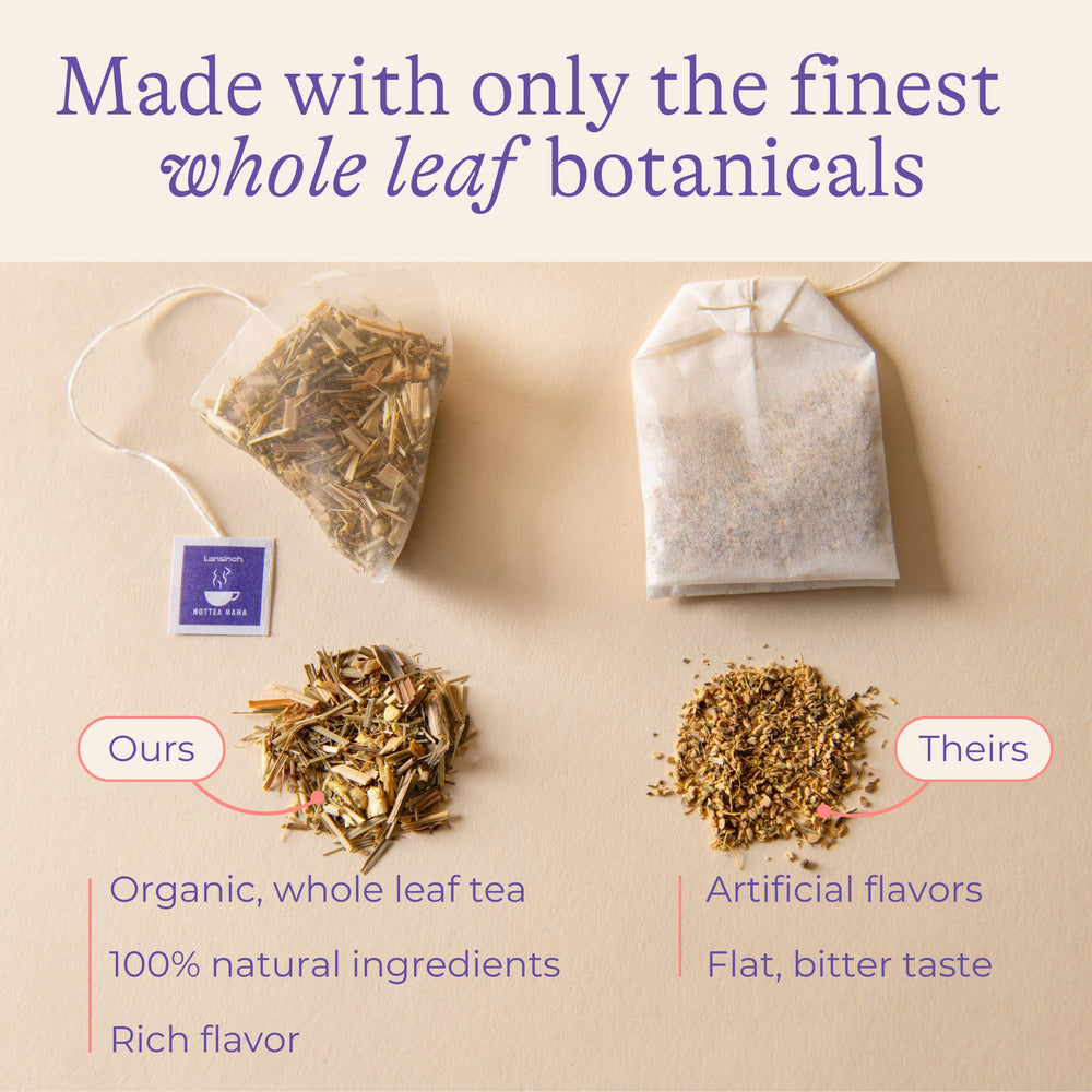 Lansinoh HotTea Mama Morning Rescue plastic-free plant-based packaging