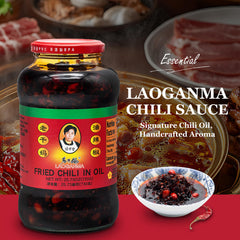 Lao Gan Ma chili crisp on noodles enhances savory heat.