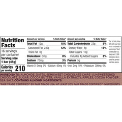 LÄRABAR almond butter chocolate chip close-up reveals chewy texture and natural sweetness.
