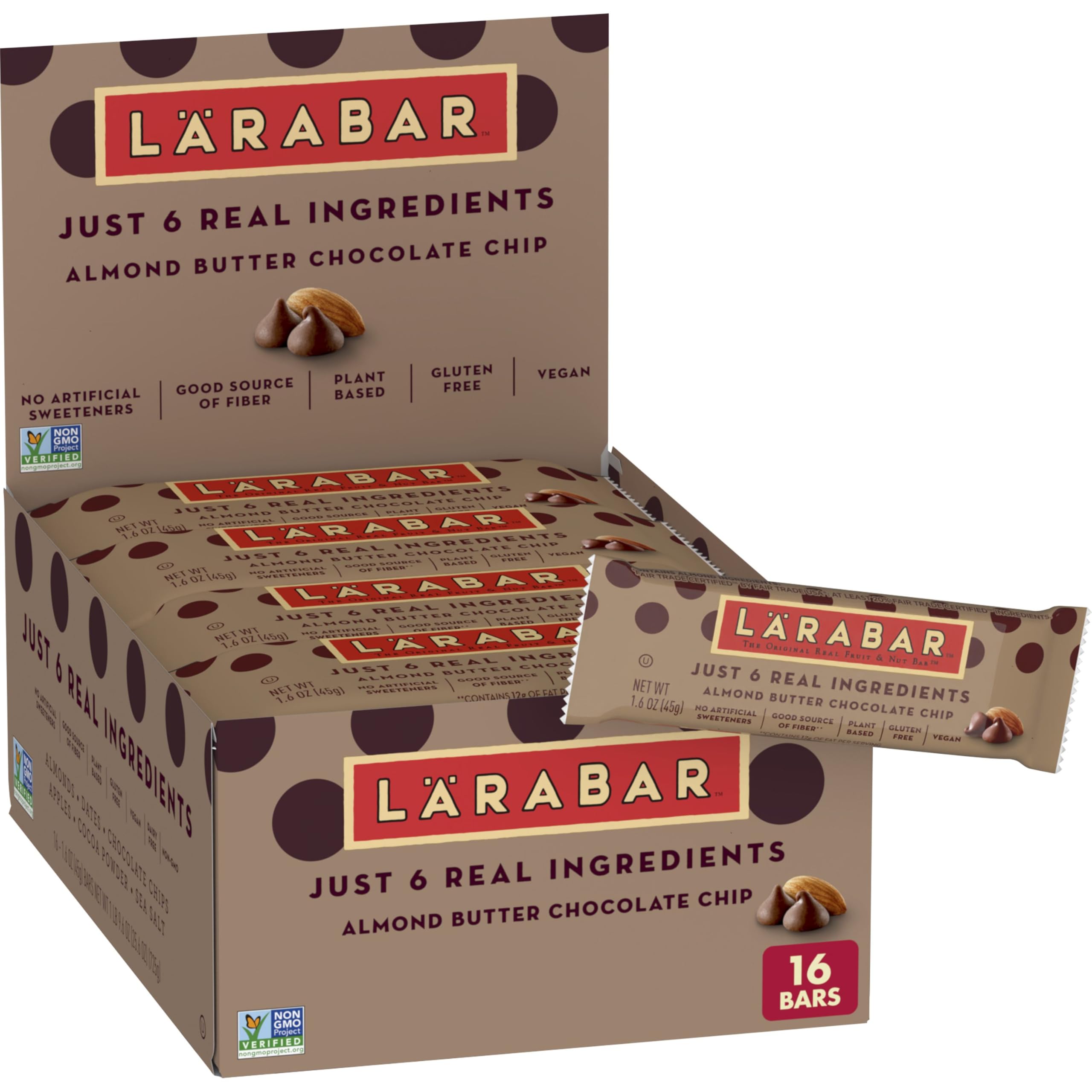 LÄRABAR packaging highlights simple ingredients for on-the-go snacking.
