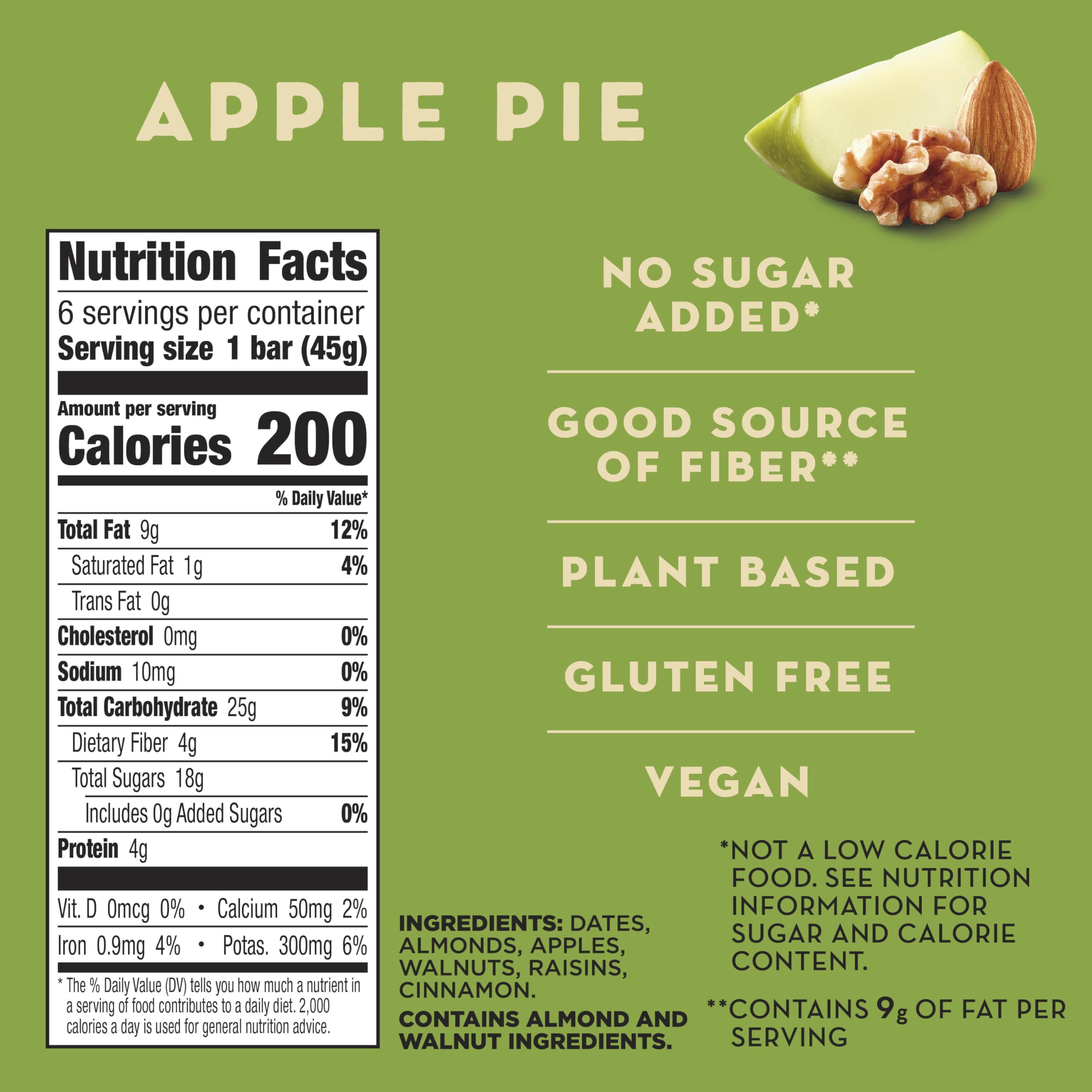 LÄRABAR Apple Pie bar close-up highlighting chewy fruit and nut texture for a flavor boost.