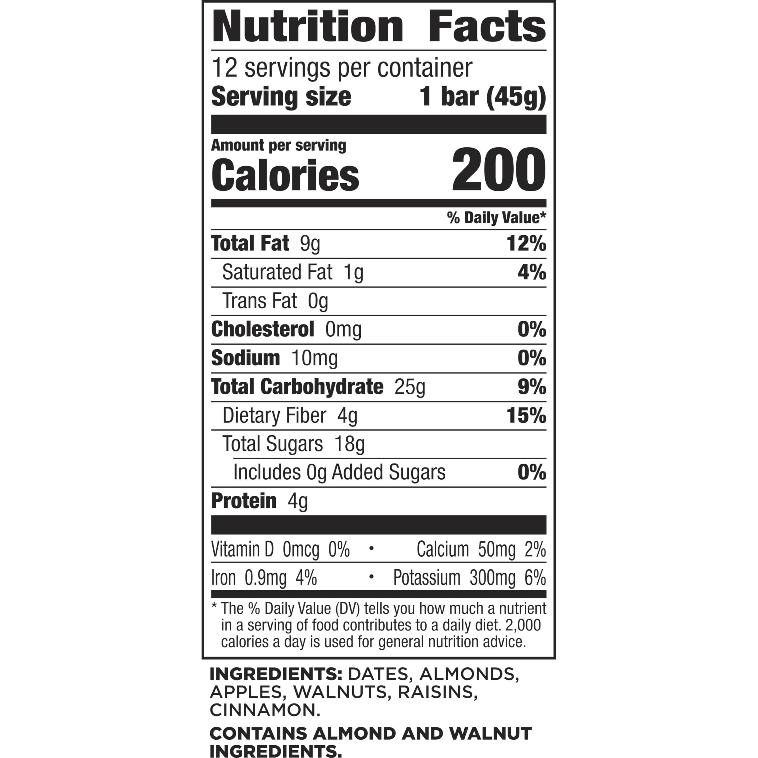 LÄRABAR Apple Pie ingredients close-up highlights dates, nuts, and apples