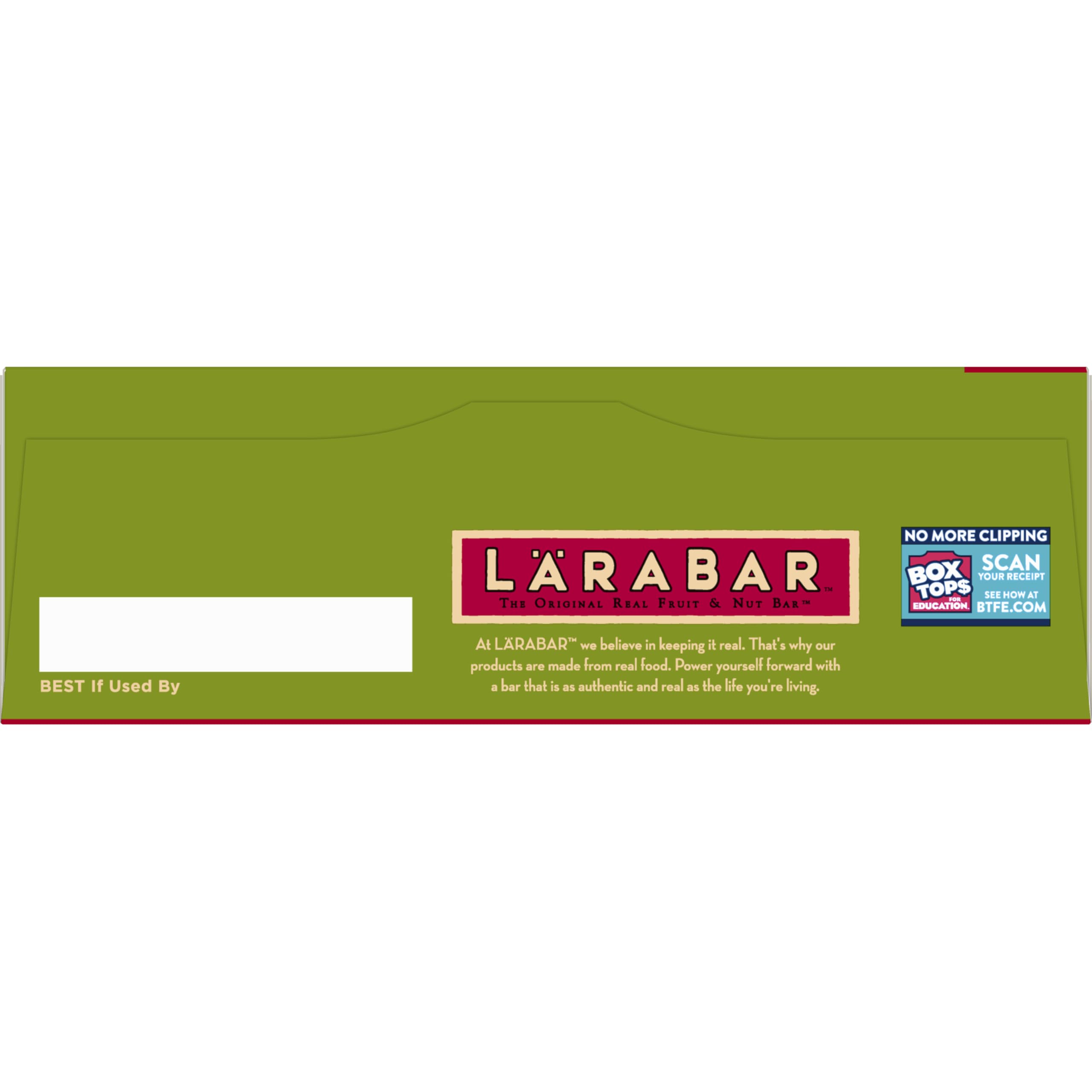 LÄRABAR Apple Pie label highlights gluten-free and vegan snack