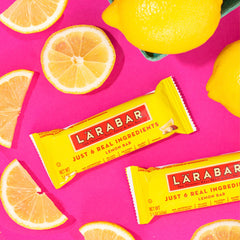 LÄRABAR Apple Pie bar close-up, plant-based snack anytime.