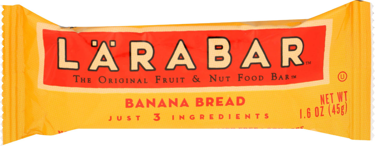 LÄRABAR Banana Bread bar packaging for convenient, on-the-go snacking.