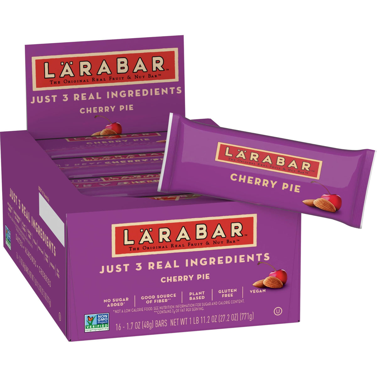 LÄRABAR Cherry Pie packaging, a simple ready-to-snack option