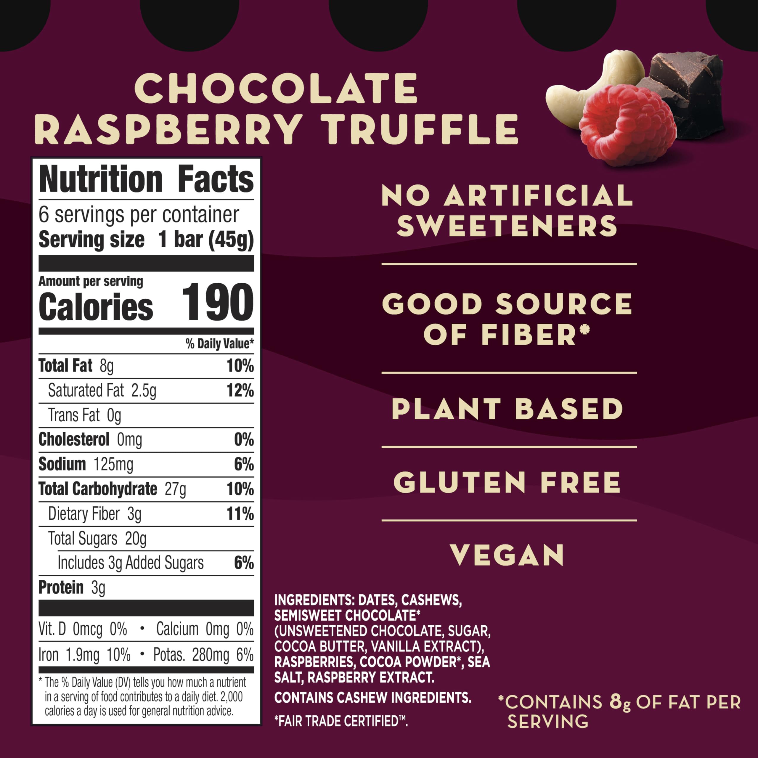 Larabar Chocolate Raspberry Truffle ingredients close-up for wholesome snacking.