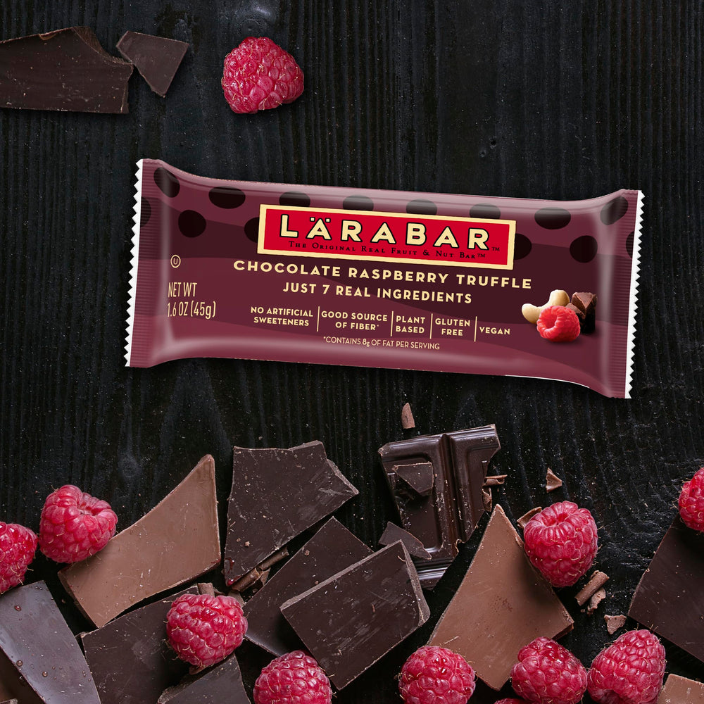 Larabar Chocolate Raspberry Truffle ready-to-eat bar for busy days and workouts.