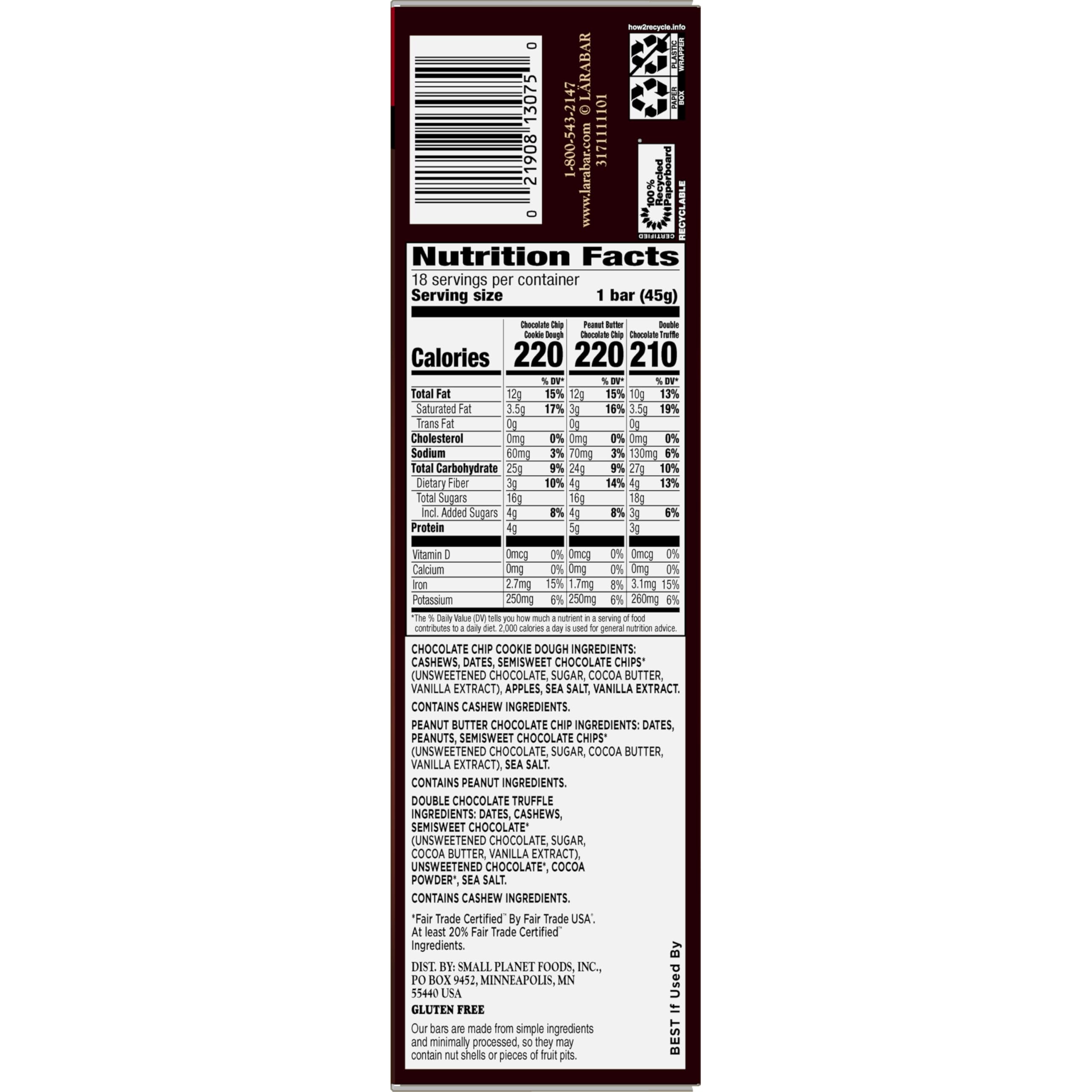LÄRABAR Chocolate Variety Pack bar-2: satisfying vegan snack with fruit and nuts.