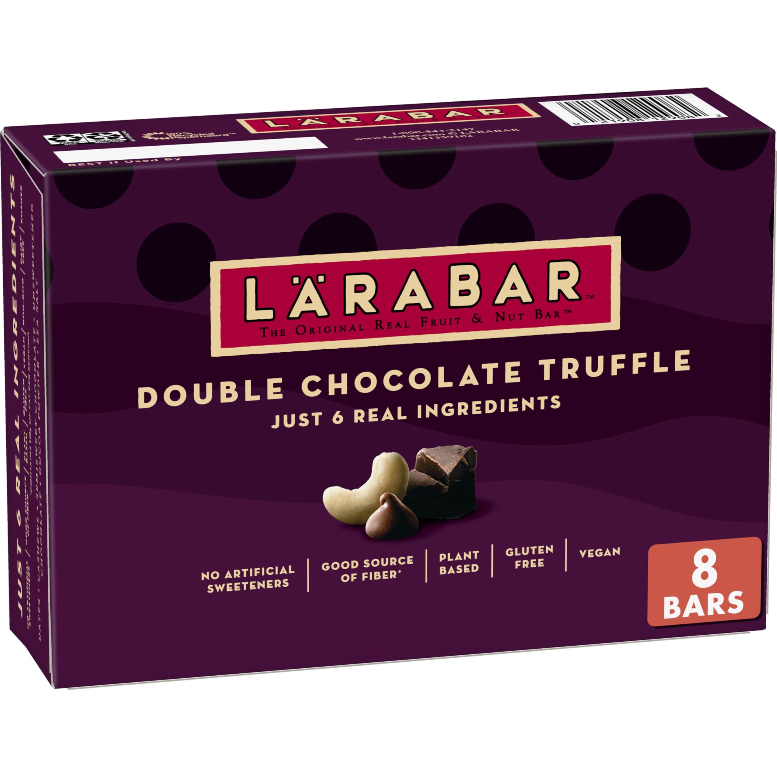LÄRABAR Double Chocolate Truffle bar wrapped for on-the-go energy.