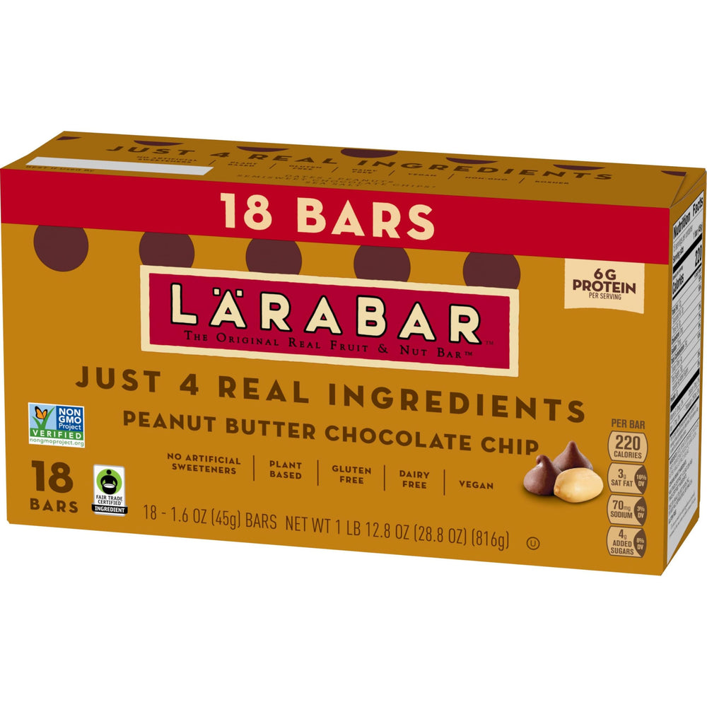 Gluten-free and vegan label on Larabar packaging