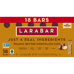 Ingredients shot: dates, peanuts, and chocolate chips in Larabar