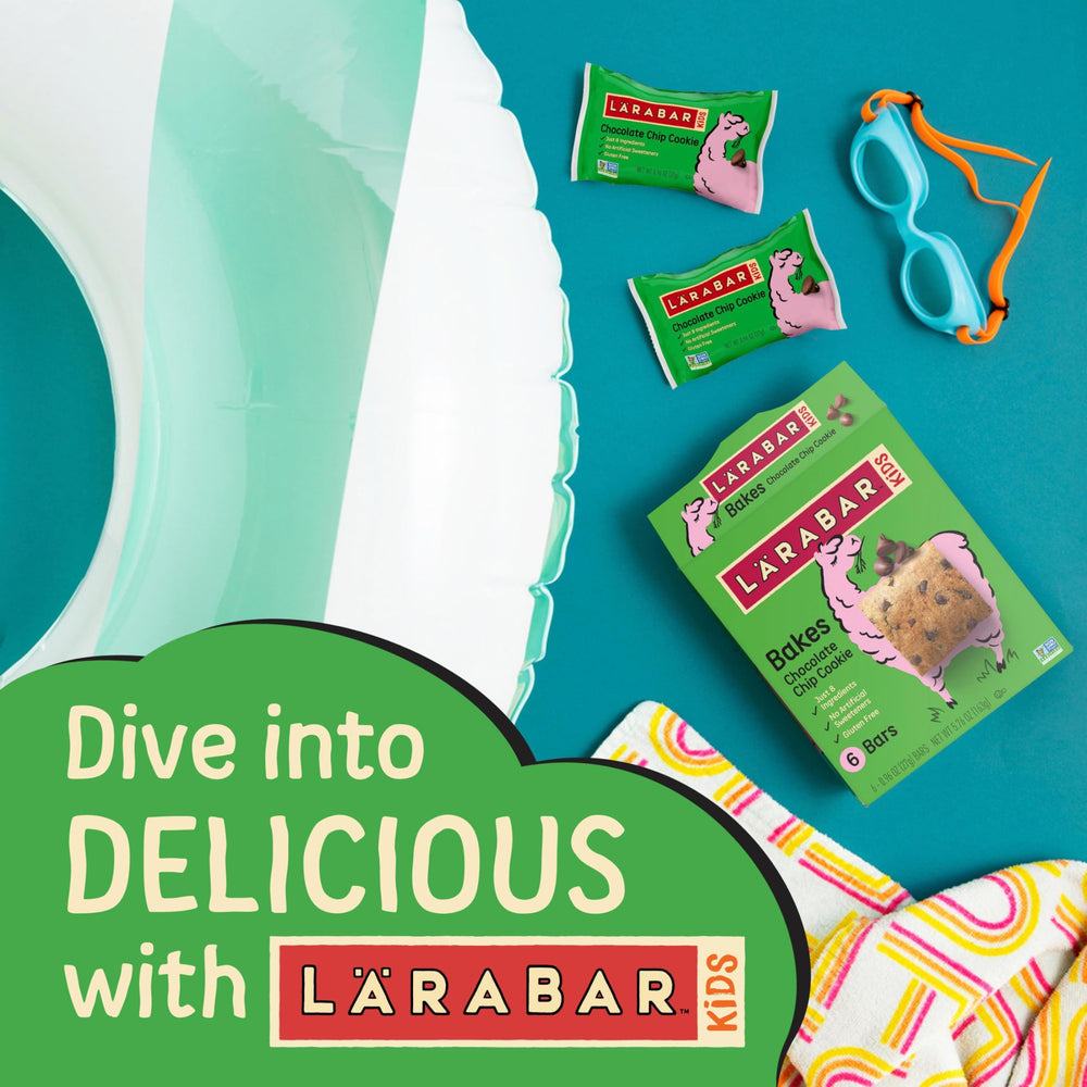 Nutrition and gluten-free certification info on LÄRABAR Kids Bakes packaging