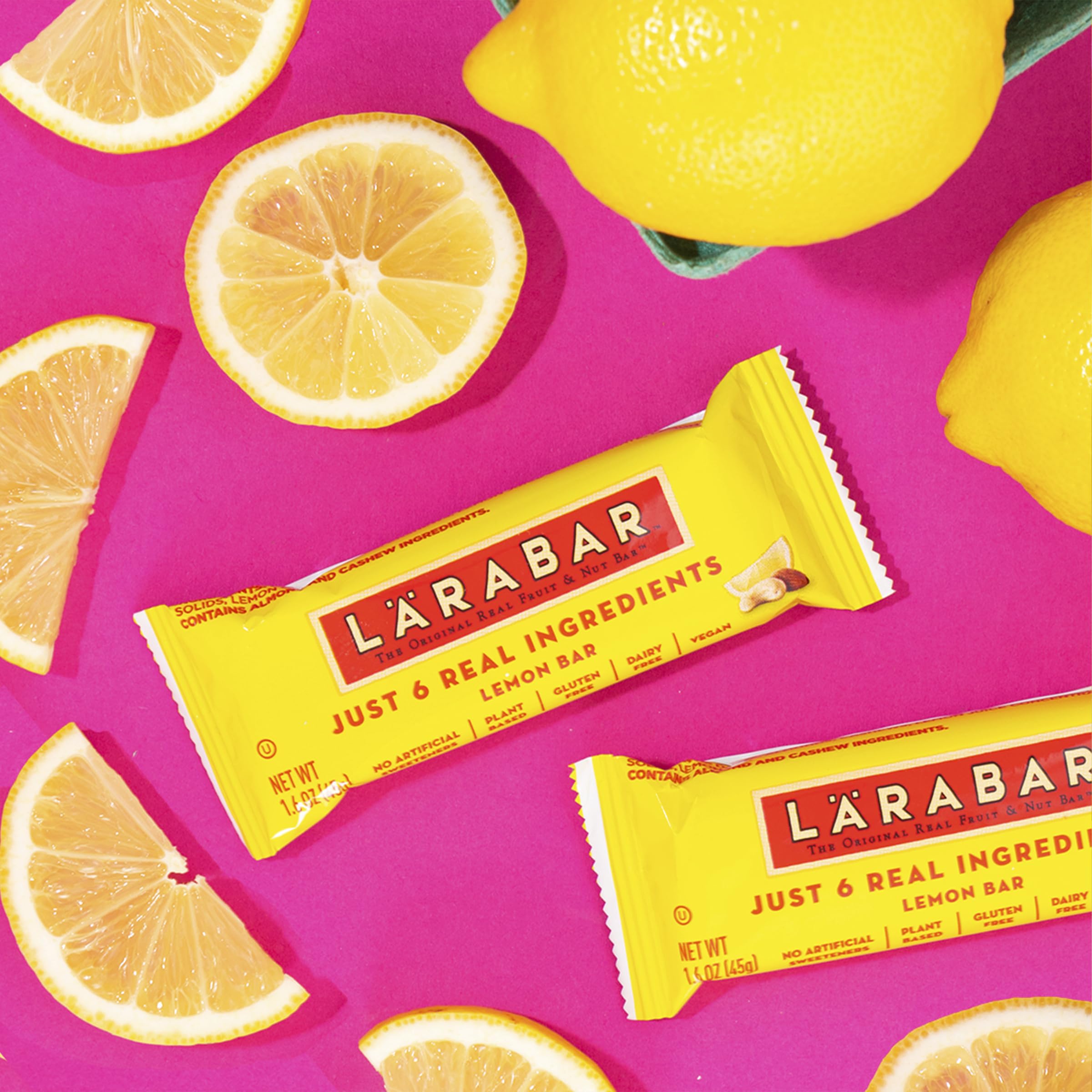 LÄRABAR Lemon Bar ready to grab from a gym bag.