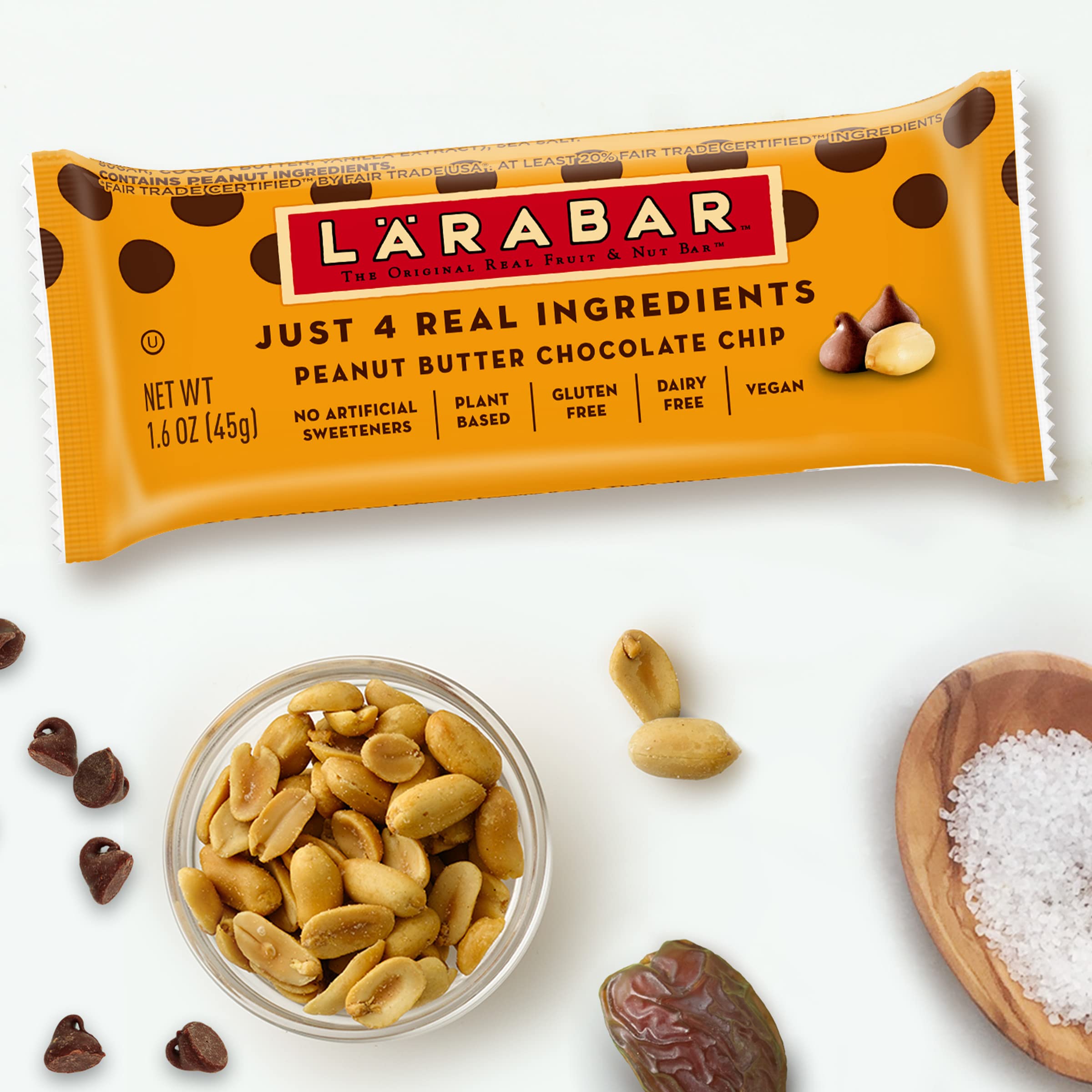 Larabar on-the-go packaging highlighting convenient 16-count box.
