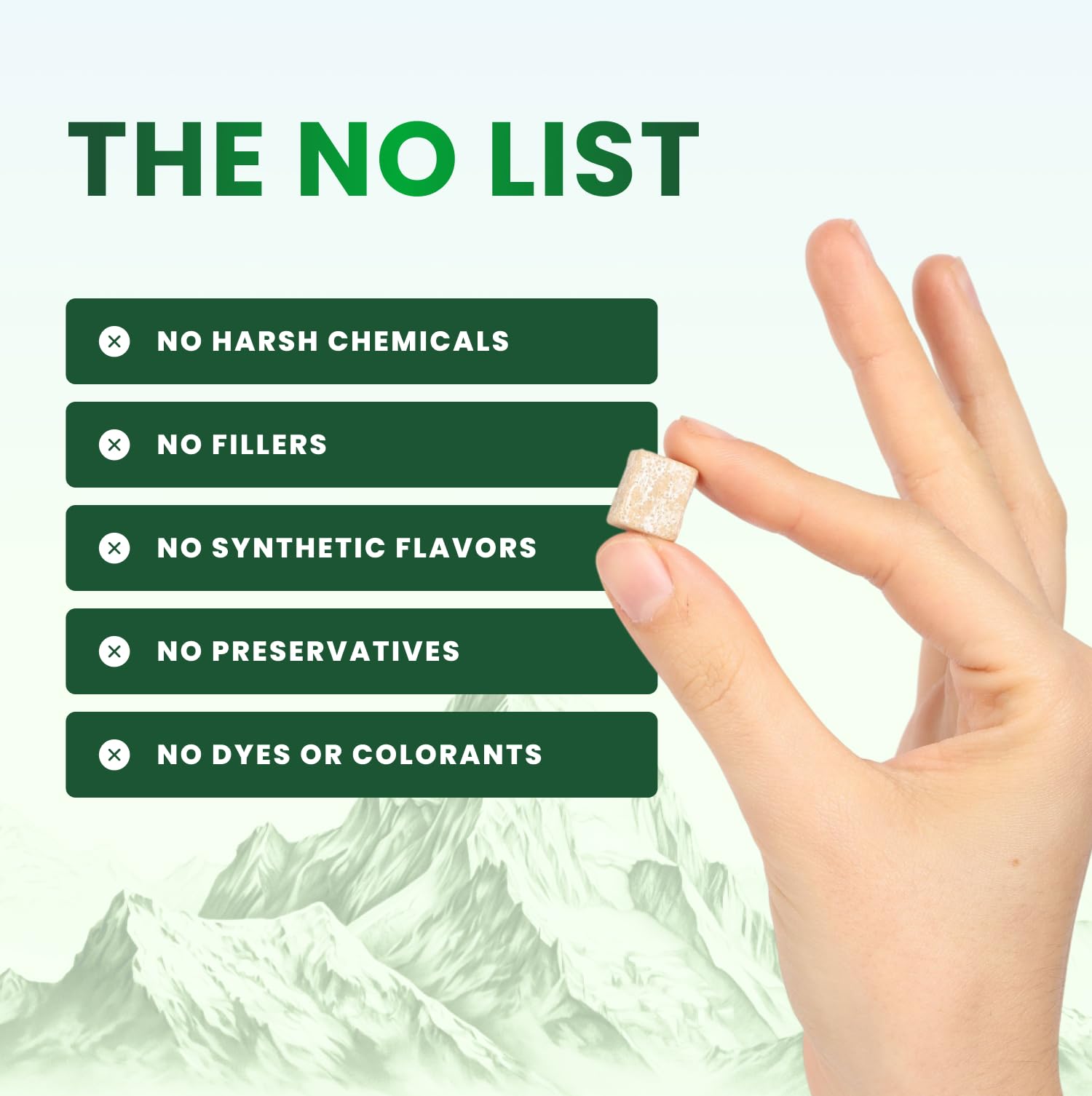 Larineco natural base chicle formula suggests gentle chewing experience