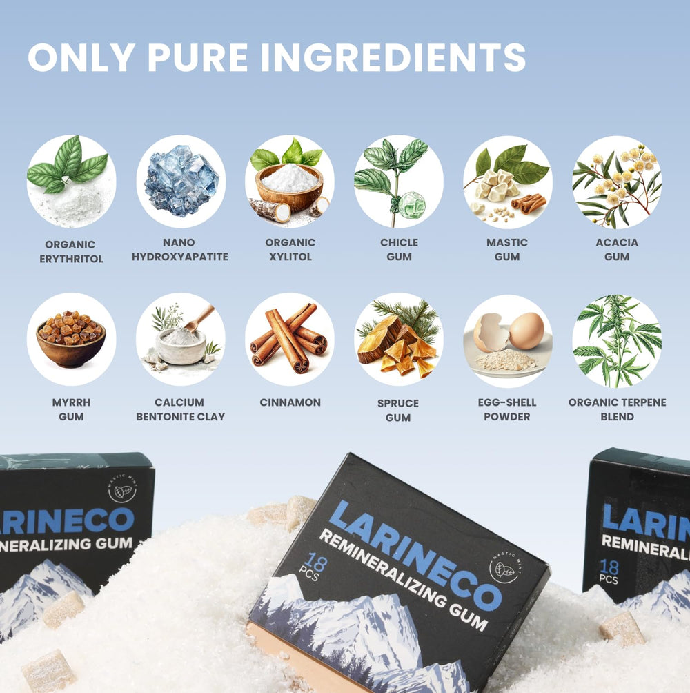 Larineco Biodegradable eco-packaging closeup for planet-friendly chewing