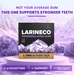 Larineco糖-free gum with xylitol for a clean, refreshing chew.