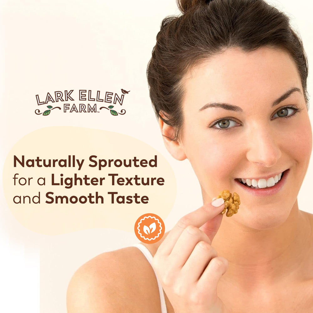 Lark Ellen Farm plant-based protein-packed walnuts support balanced snacking.