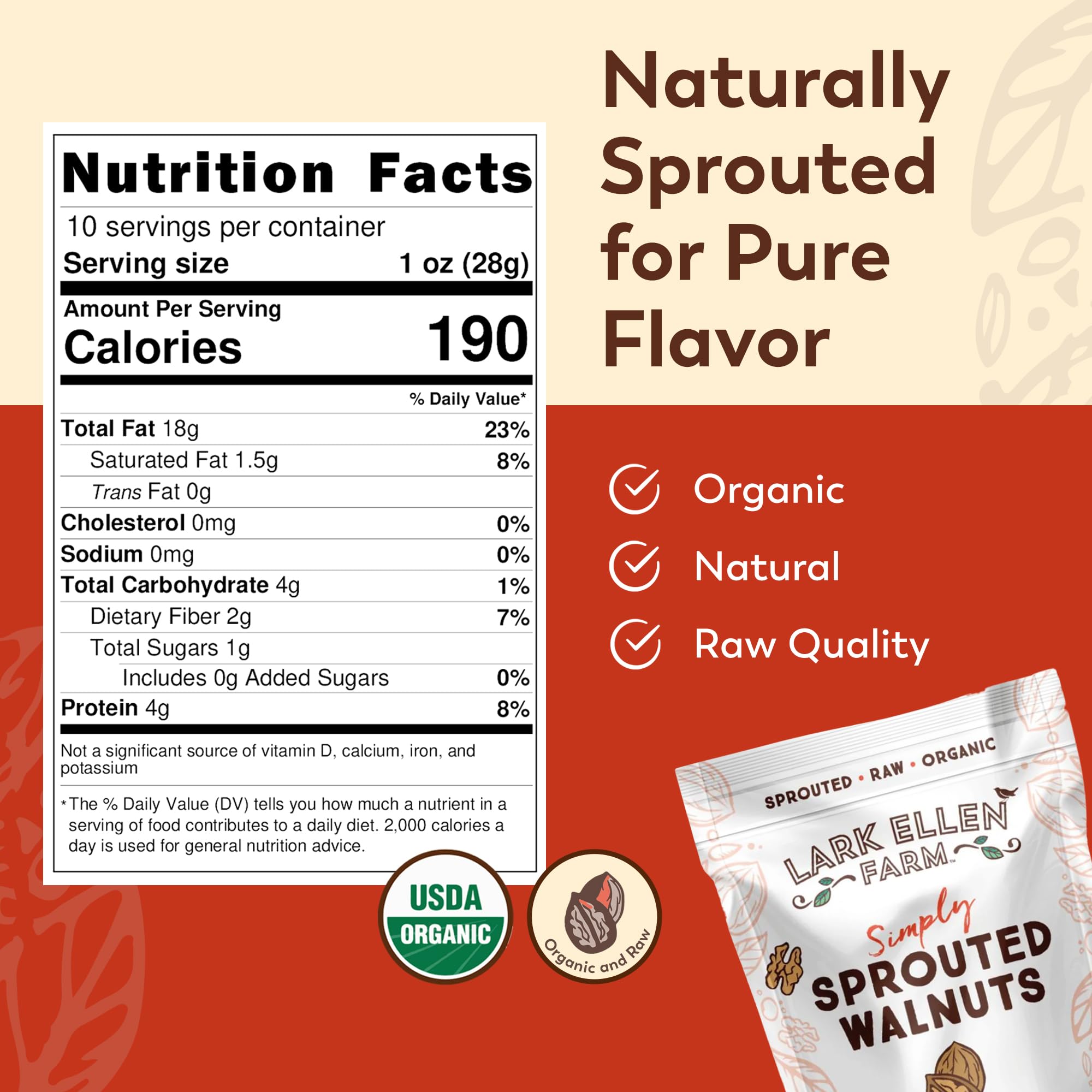 Lark Ellen Farm sprouted walnuts on the go for a quick protein boost.