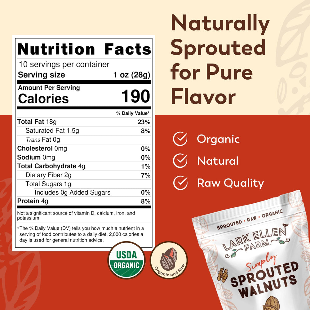 Lark Ellen Farm sprouted walnuts on the go for a quick protein boost.