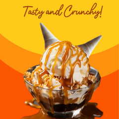Las Sevillanas Cajeta-filled cone served as an elegant dessert on a plate
