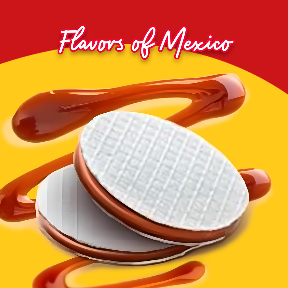 Las Sevillanas Obleas texture with crisp wafer and smooth caramel