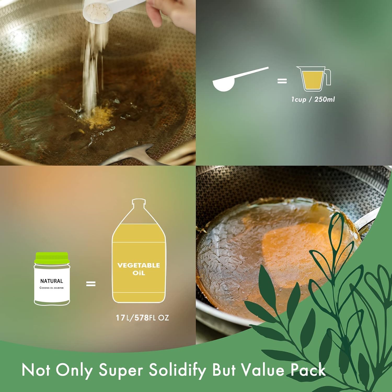 LaSyL 36-ounce jar pack stores waste oil safely.