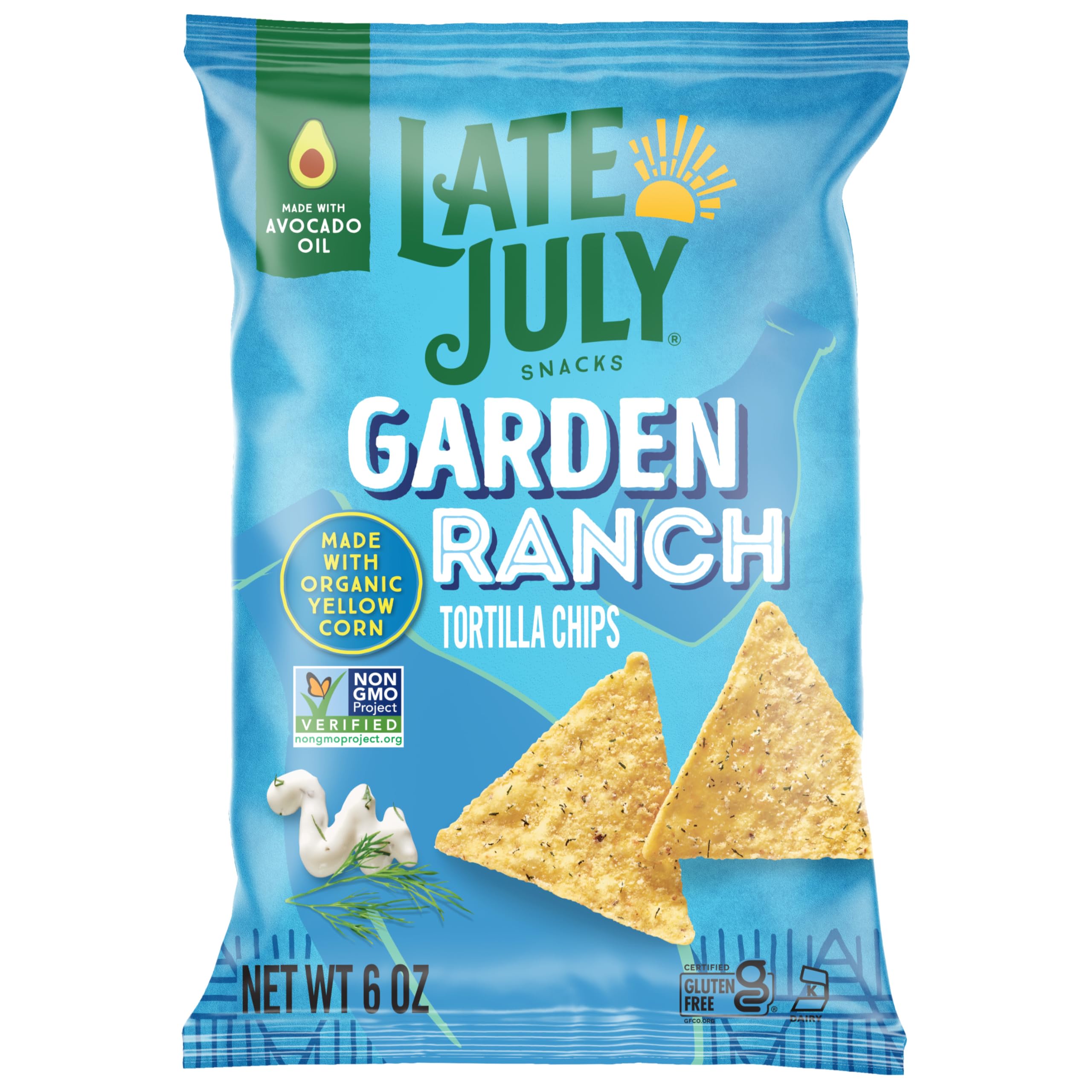 Late July Garden Ranch bag view, ideal for on-the-go snacking.