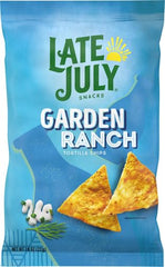 Late July Garden Ranch tortilla chips in a bowl, ready for dipping.