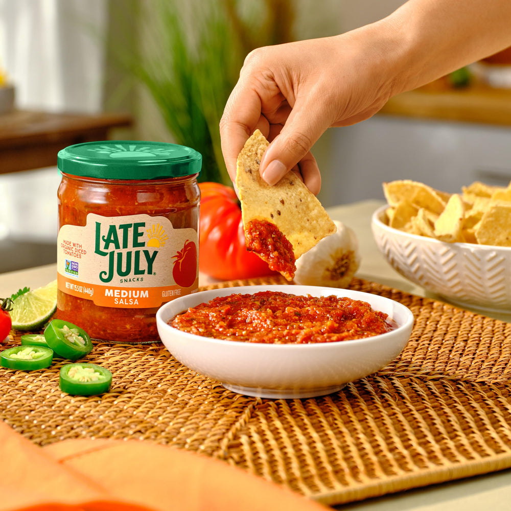 Late July gluten-free label close-up communicates a snack suitable for many diets.