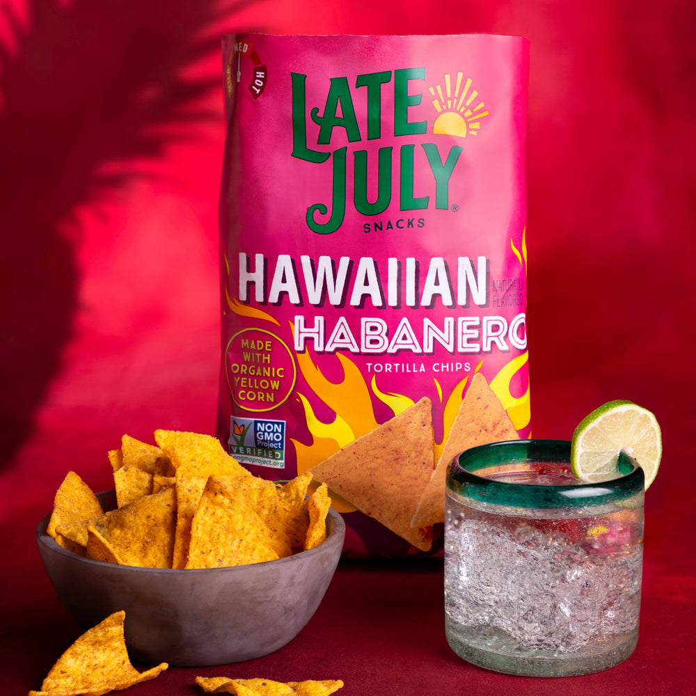 Late July chips stacked image underscores gluten-free and kosher certification marks.
