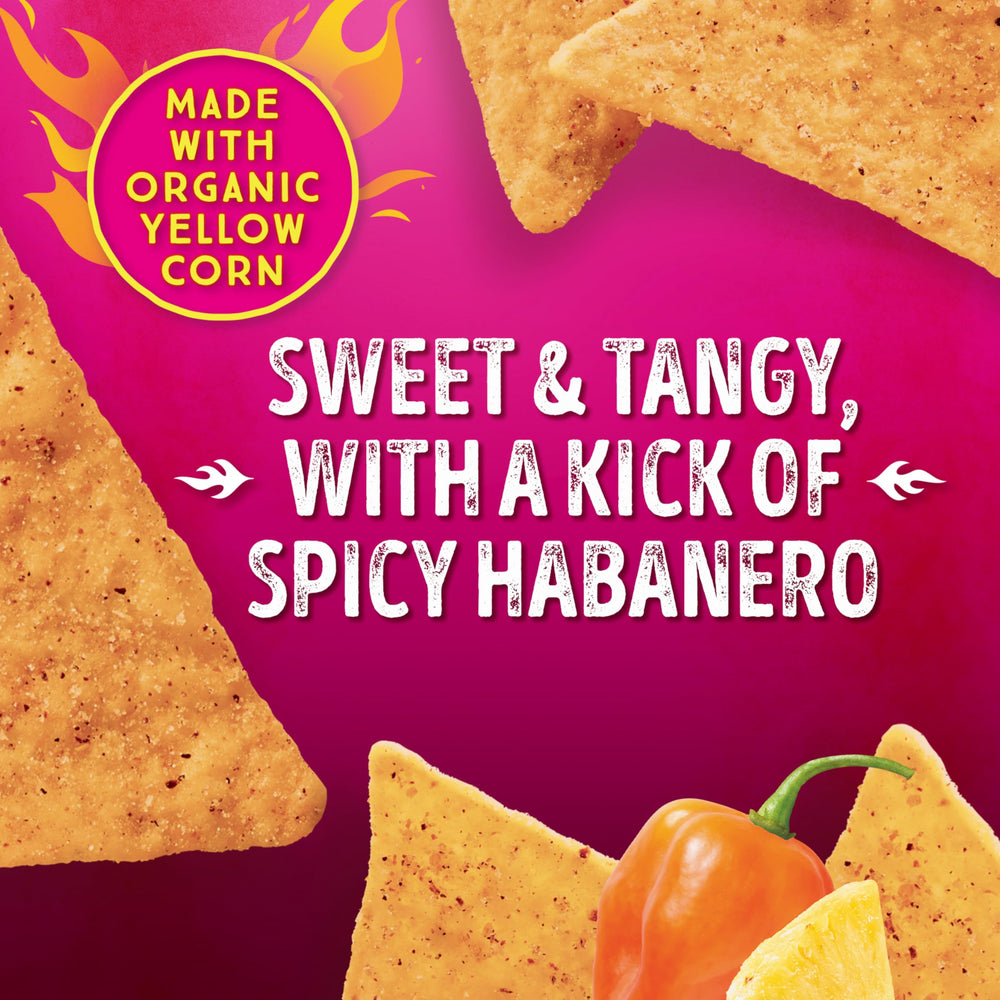 Late July Hawaiian Habanero chips serving bowl demonstrates gluten-free and kosher-friendly snack option.