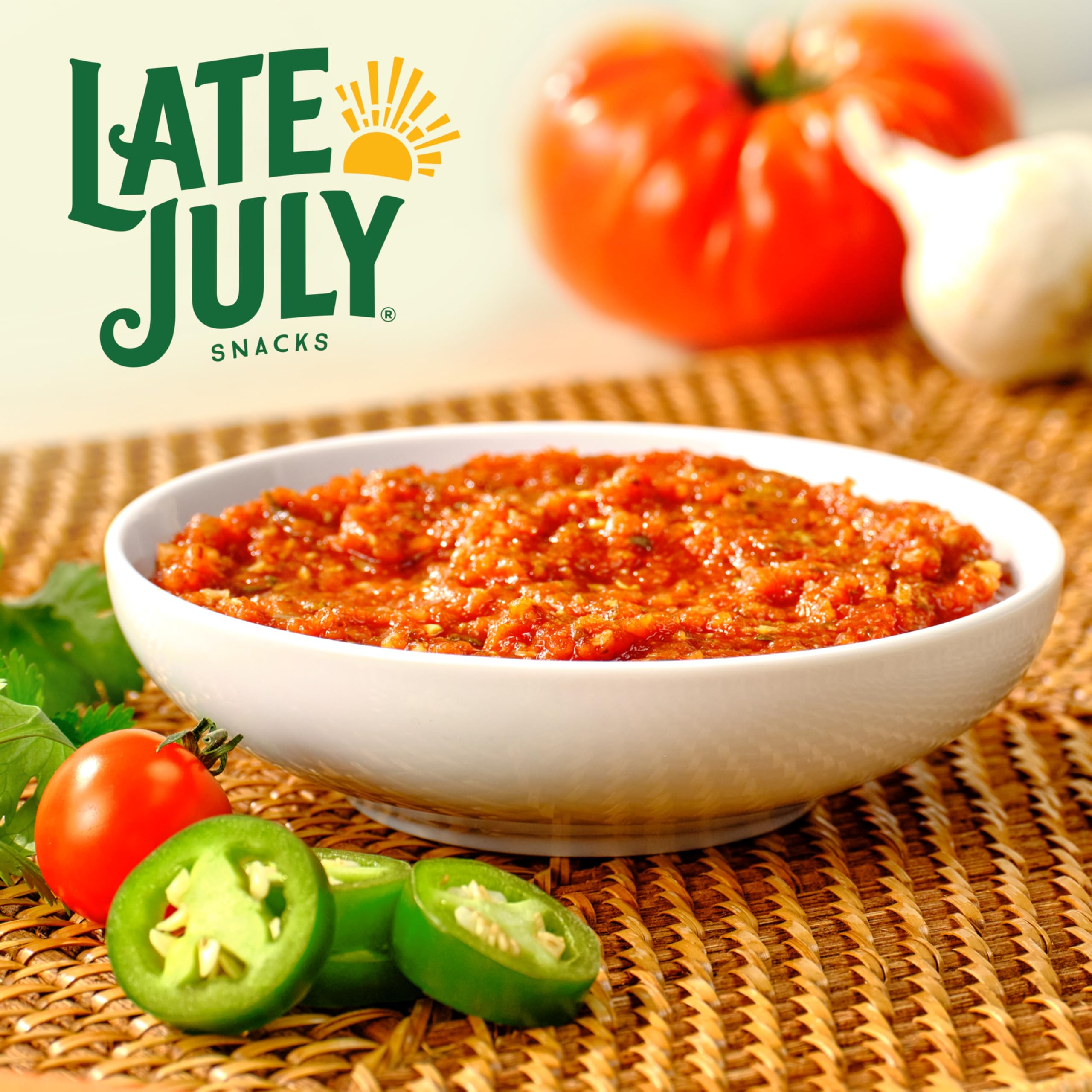 Late July Mild Salsa on tacos and burritos adding balanced heat