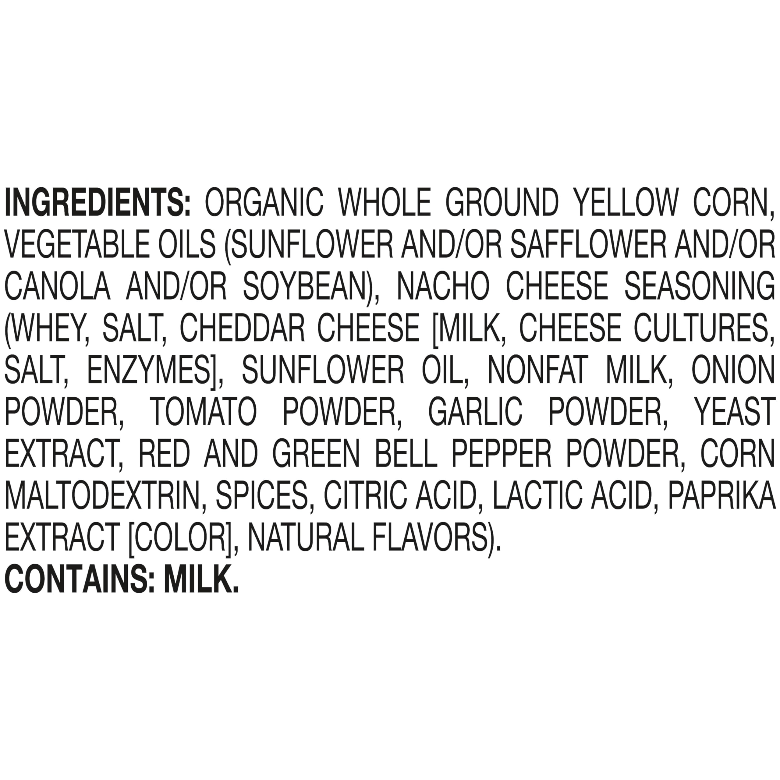 Late July Organic yellow corn tortilla chips bag highlights 100% whole grain quality