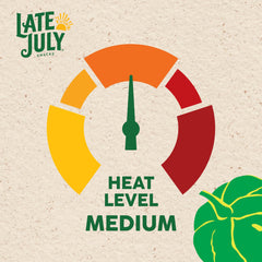 Late July Salsa Verde label showing vegetarian and gluten-free appeal for meals