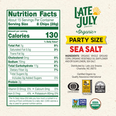 Late July Sea Salt tortilla chips in a bowl ready for sharing at parties
