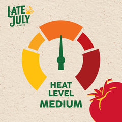 Late July sofrito-base texture close-up shows thick, chunky salsa perfect for scooping.