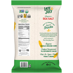 Late July tortilla chips ready for dipping with fresh salsa.