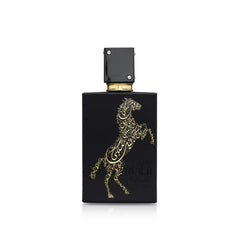 Lattafa Lail Maleki bottle front view with amber glow for daily wear