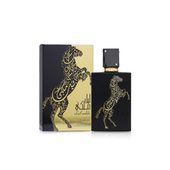 Lattafa Lail Maleki bottle side profile highlighting unisex appeal