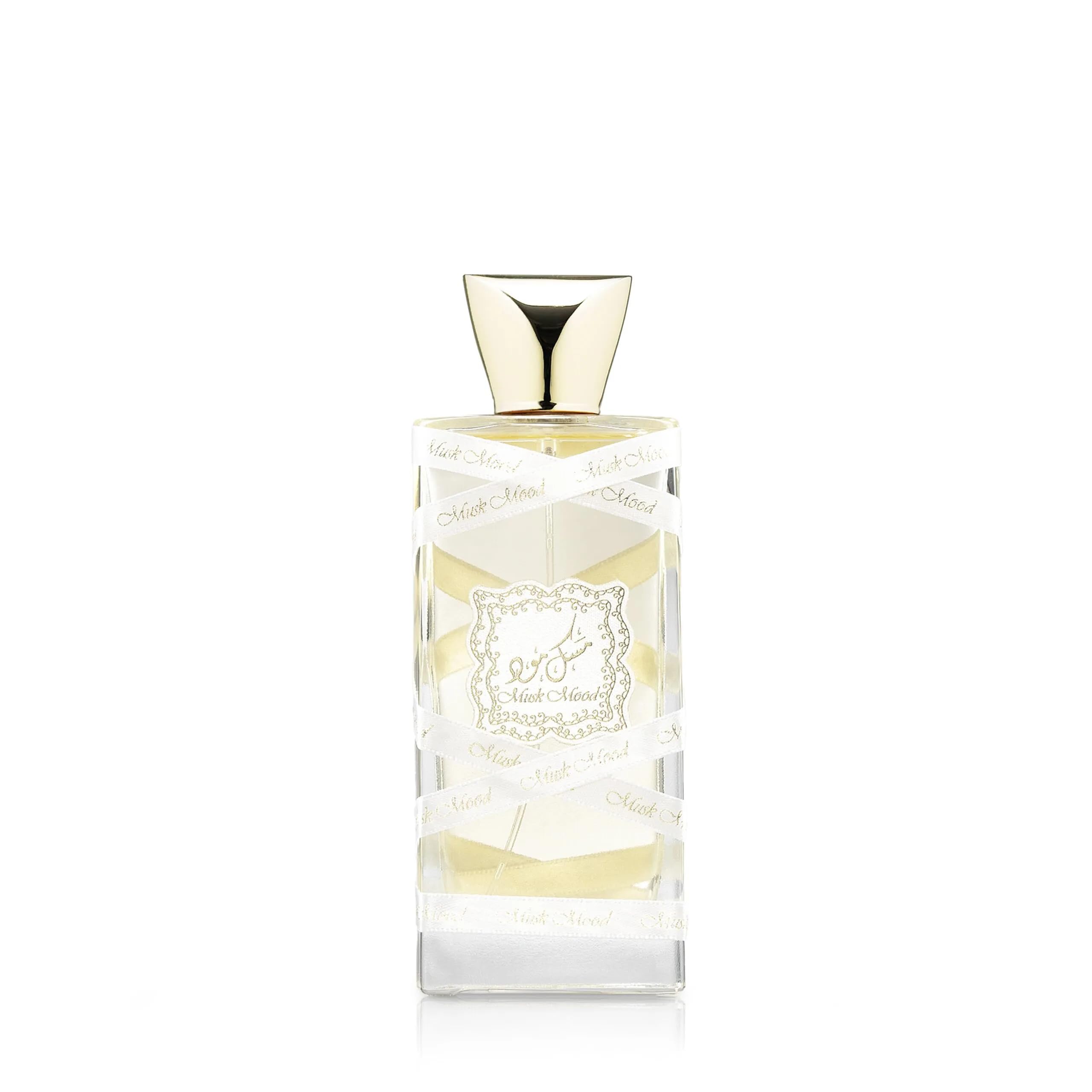 Lattafa Musk Mood bottle front, ideal for everyday unisex wear.