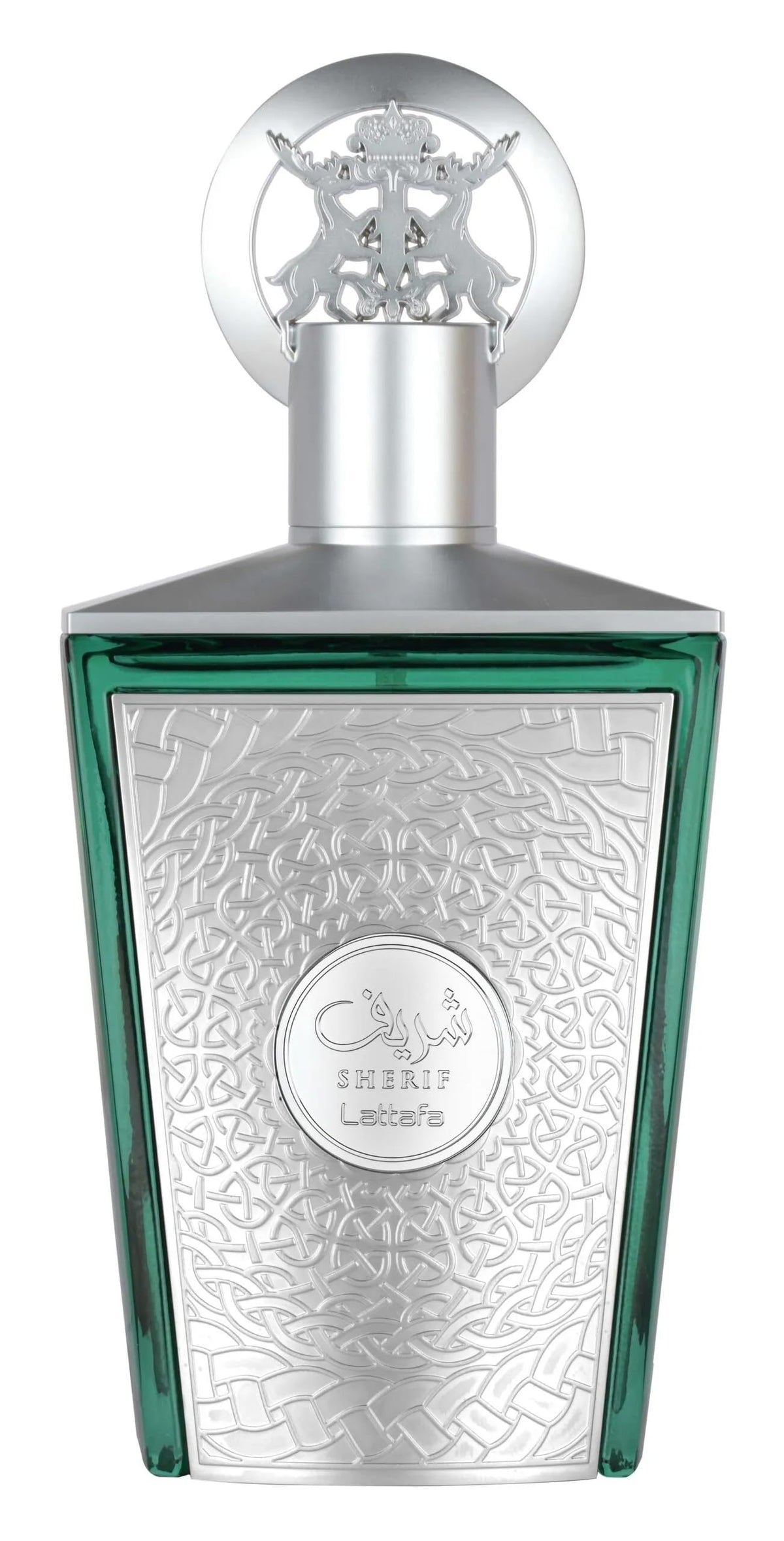 Lattafa Sherif bottle front shows elegant design for daily premium wear