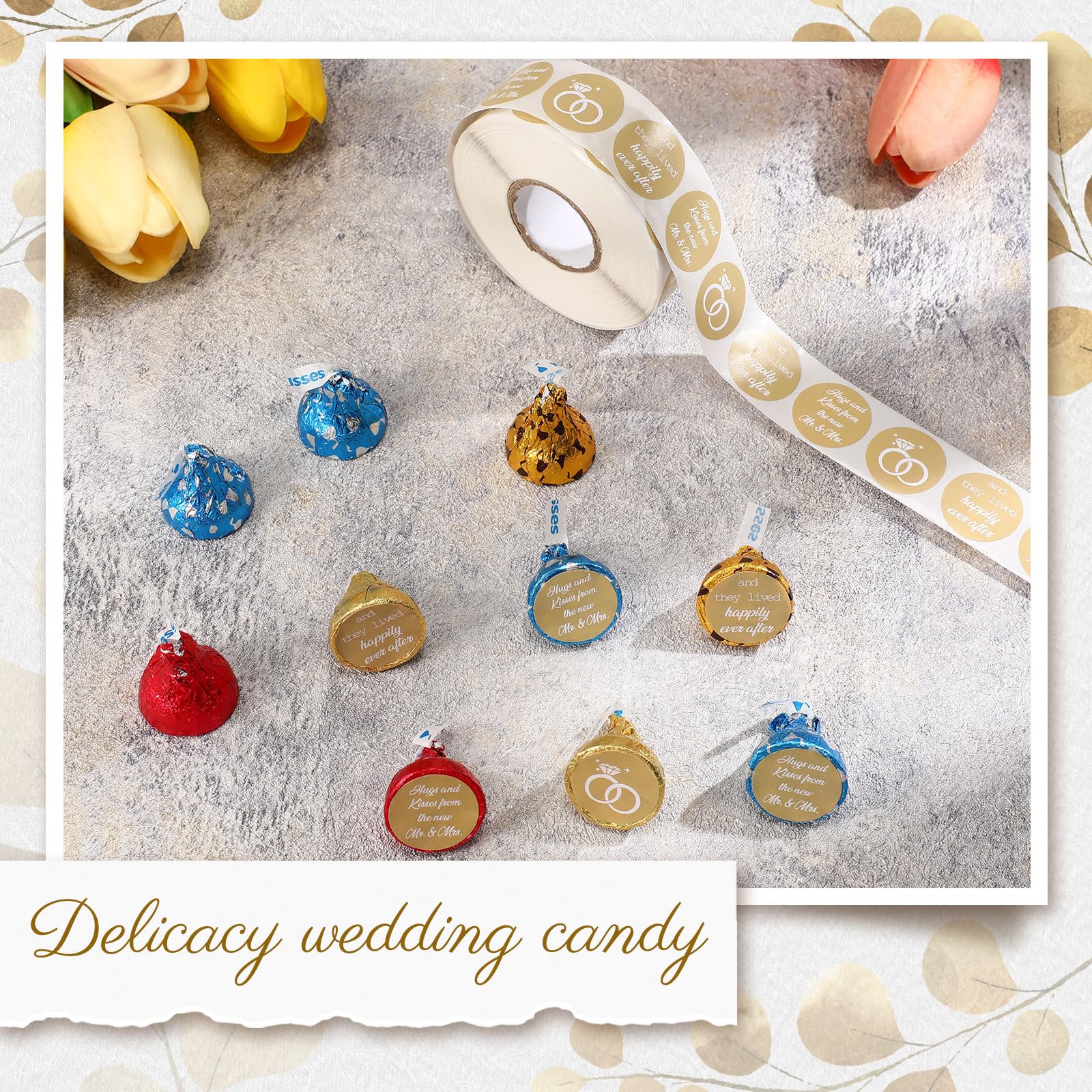 Laumoi classic gold stickers elevate gift boxes and wedding envelopes