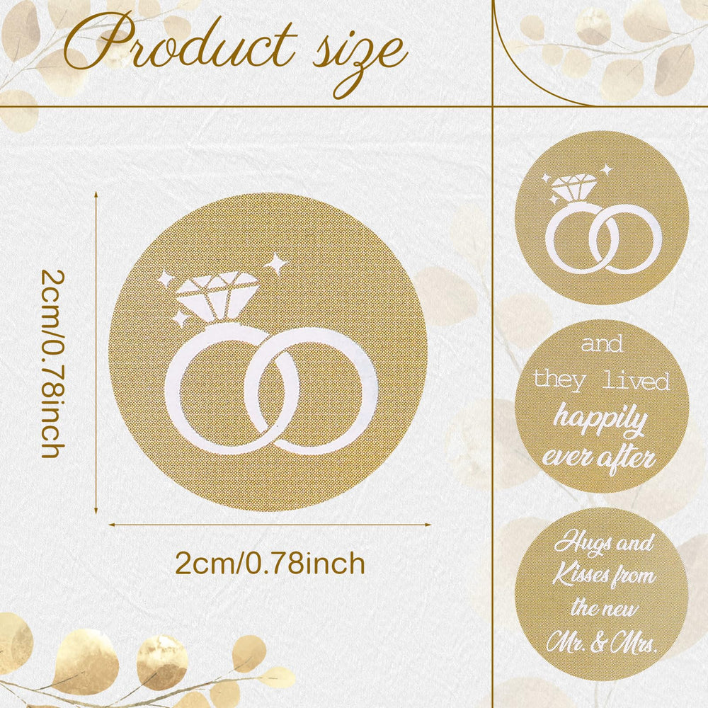Laumoi wedding labels with gold design add elegant touches to party favors