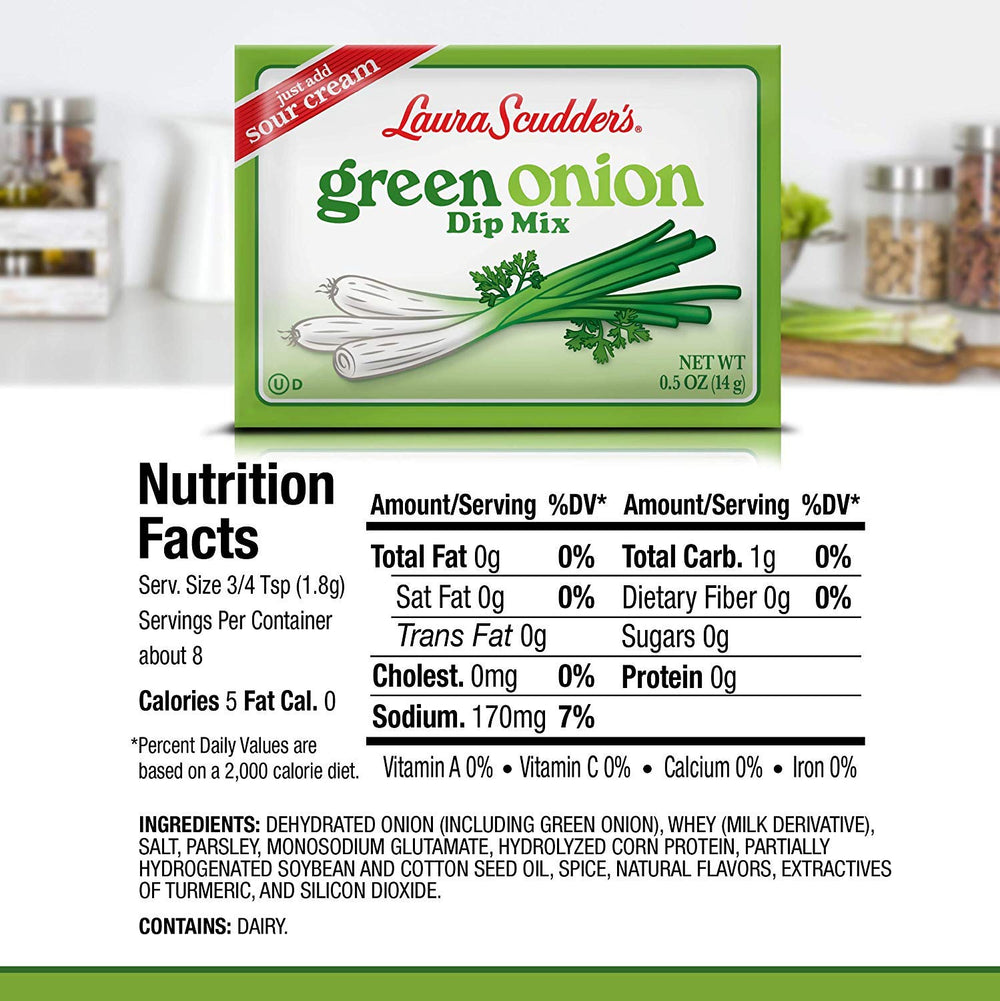 Green Onion Dip Mix sprinkled on potatoes to add a flavorful pop.